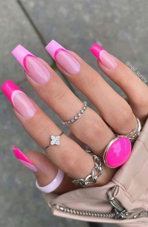 50+ Bright Pink Nail Designs