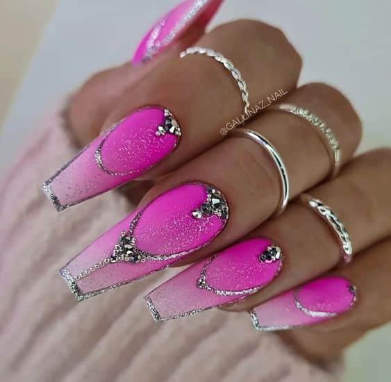 50+ Bright Pink Nail Designs