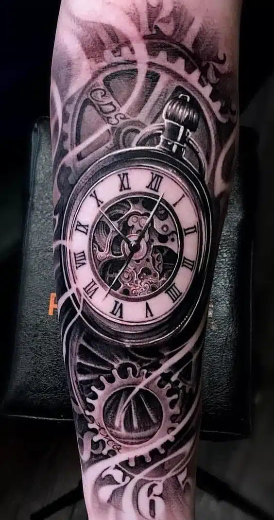 60+ Trendy Clock Tattoo Designs For Guys (2024)