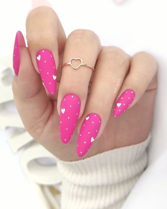 50+ Bright Pink Nail Designs