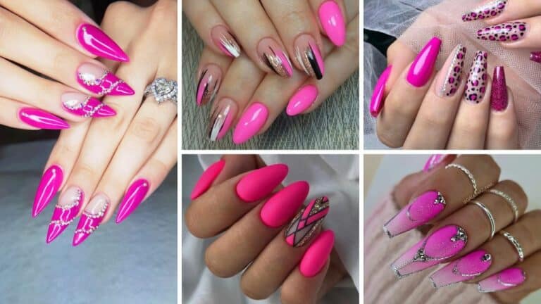 50+ Bright Pink Nail Designs