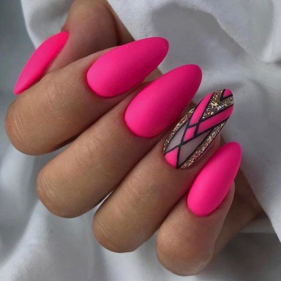 50+ Bright Pink Nail Designs