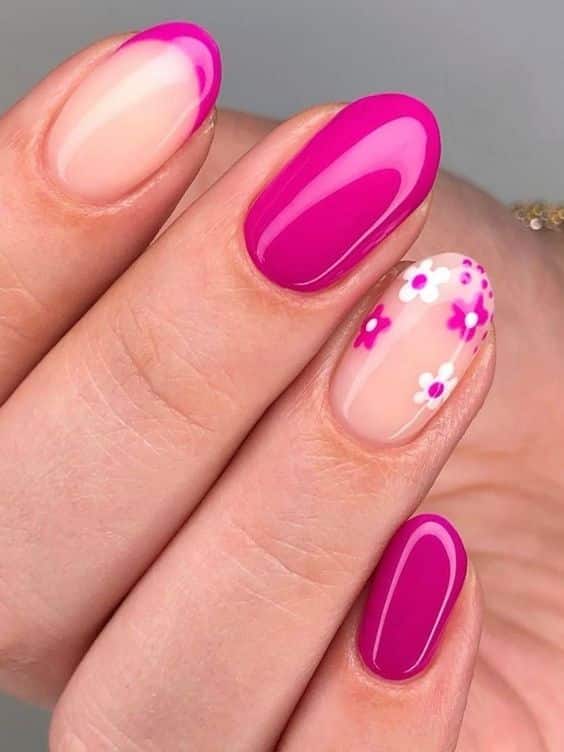 50+ Bright Pink Nail Designs