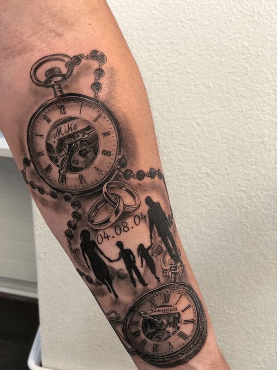 60+ Trendy Clock Tattoo Designs For Guys