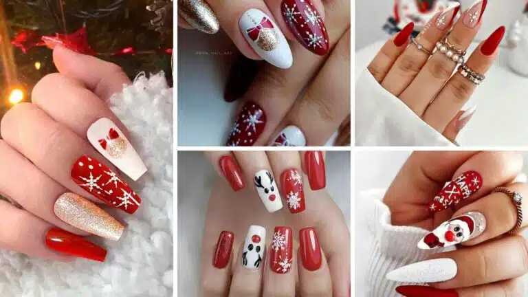 30+ Beautiful Red Christmas Nails 2024