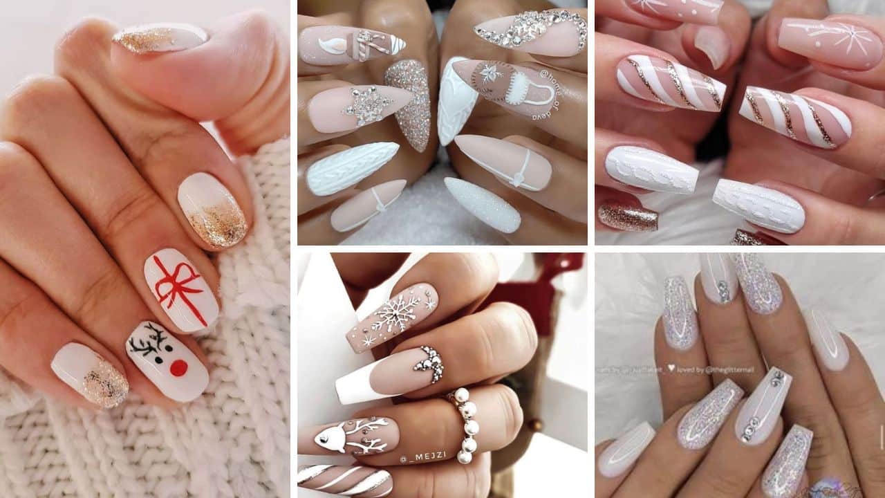 51+ Latest White Christmas Nails