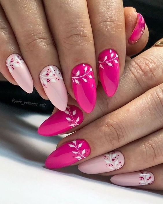 33+ Outstanding Pink Christmas Nails