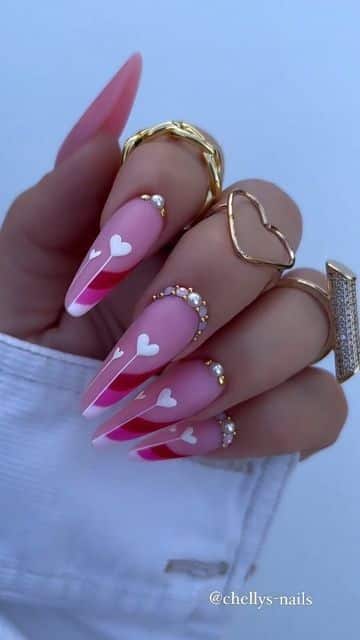 33+ Outstanding Pink Christmas Nails