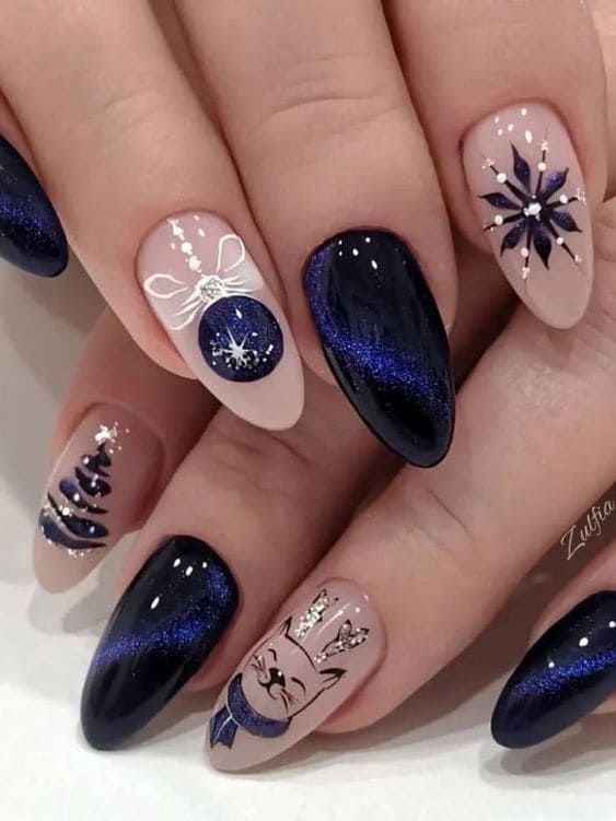 51+ Trendy Short Christmas Nails