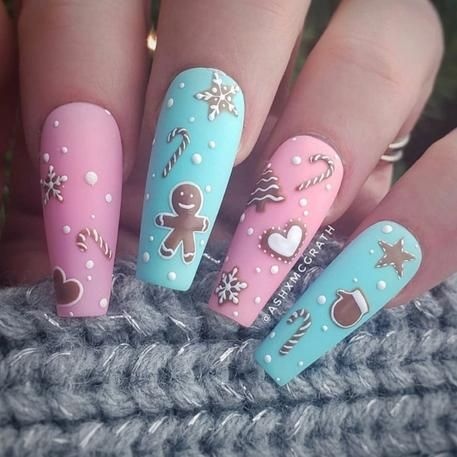 33+ Outstanding Pink Christmas Nails