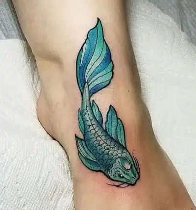 60+ Beautiful Blue Koi Fish Tattoo Designs