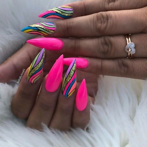 60+ Hot Pink Nail Designs 2024