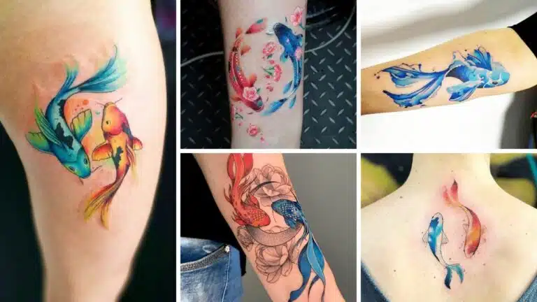 60+ Beautiful Blue Koi Fish Tattoo Designs 2024