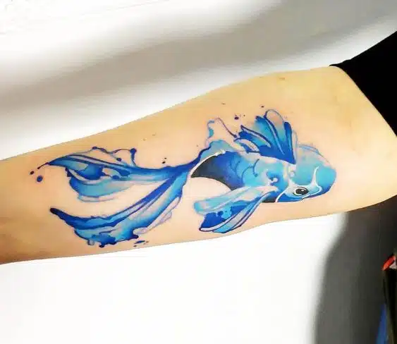 60+ Beautiful Blue Koi Fish Tattoo Designs