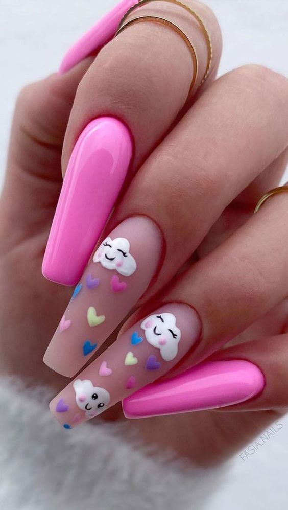 33+ Outstanding Pink Christmas Nails