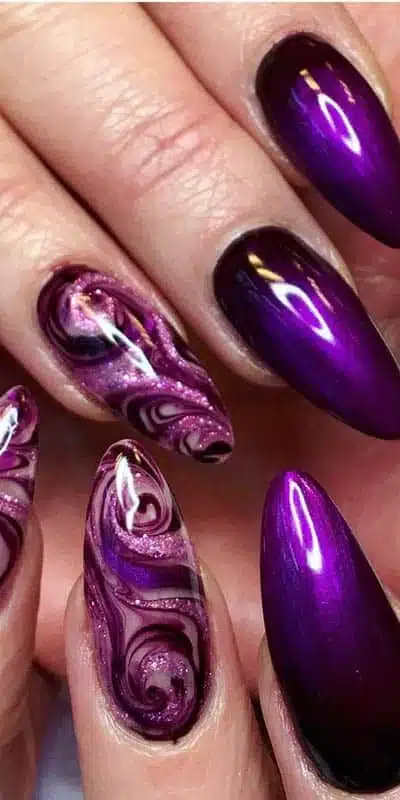 21+ Dark Purple Nail Designs 2024