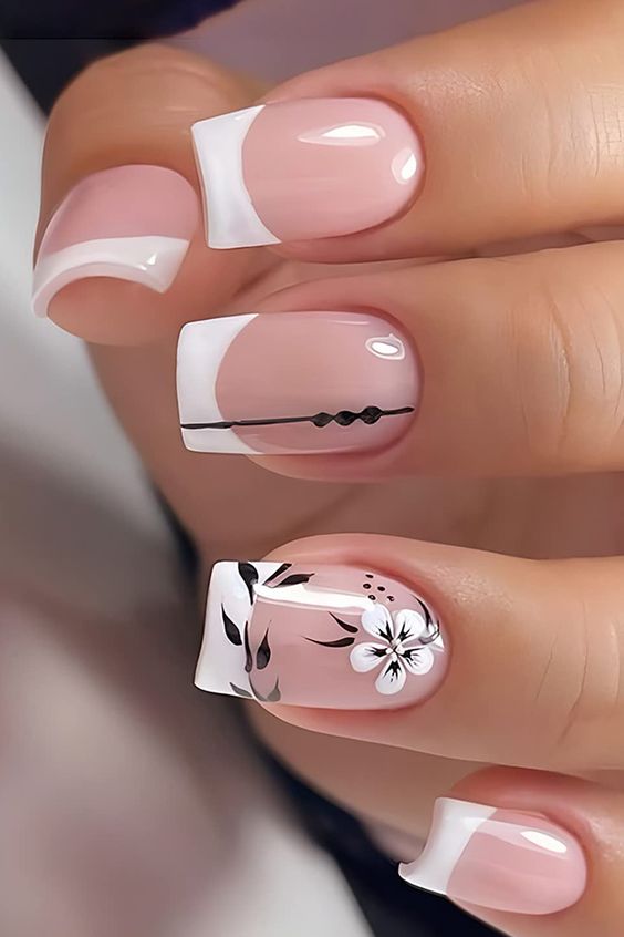 31+ Beautiful Square French Nail Designs 2024