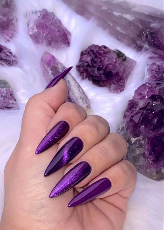 21+ Dark Purple Nail Designs 2024