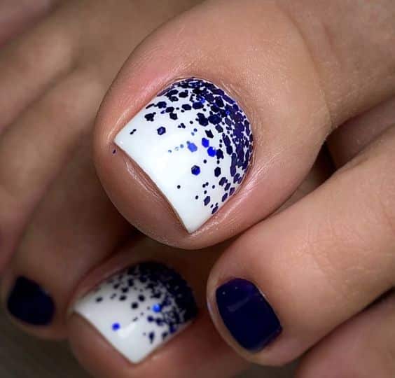 49+ Elegant Blue Toe Nail Designs 2024