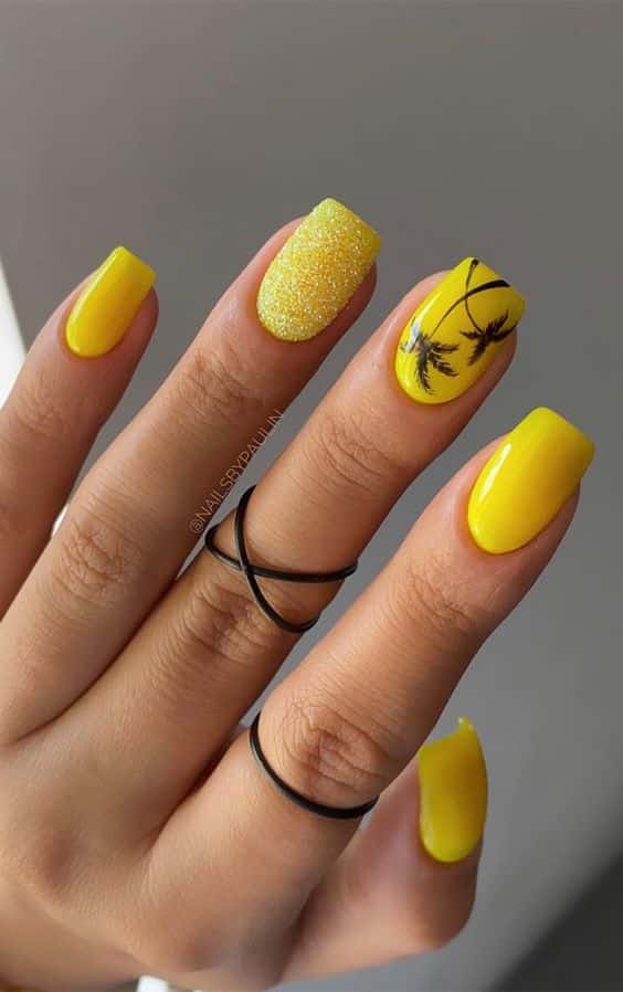 27+ Summer Yellow Nail Designs 2024