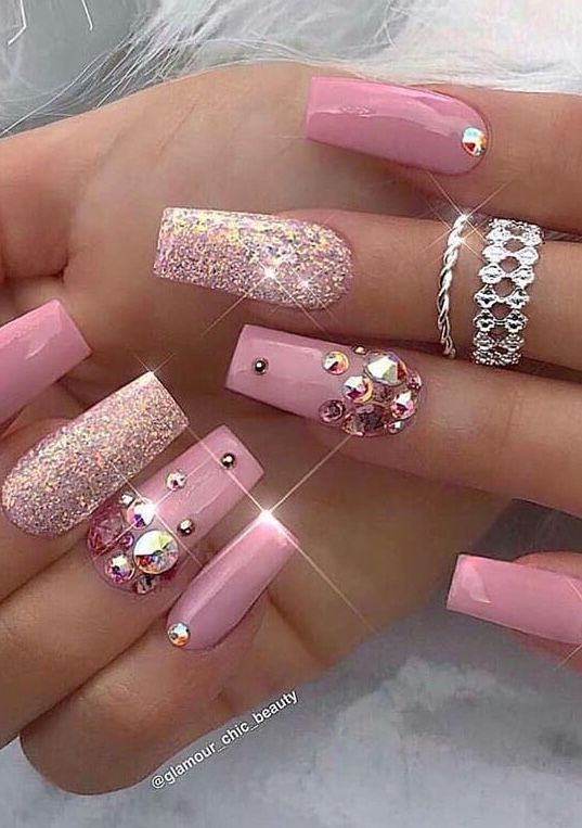 40+ Trending Nail Designs With Diamonds 2024