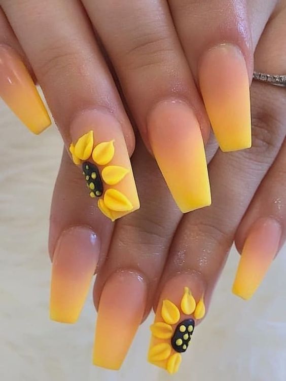 27+ Summer Yellow Nail Designs 2024