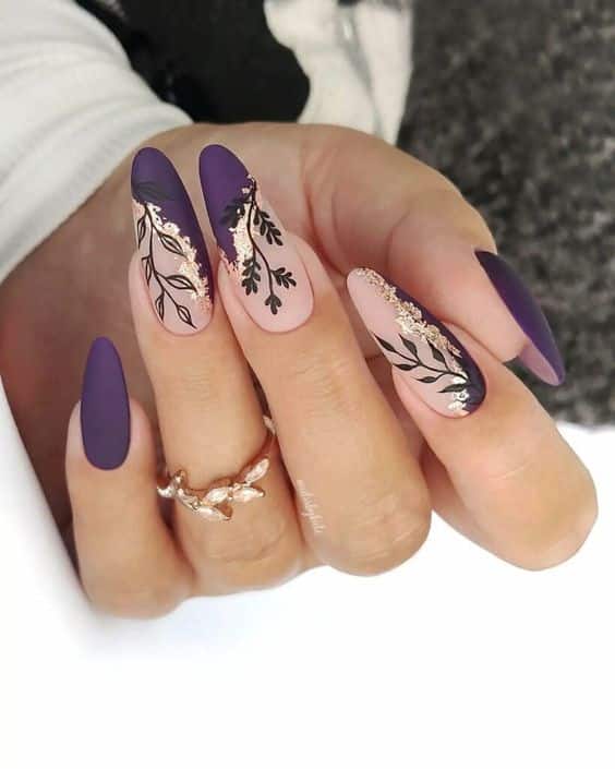 21+ Dark Purple Nail Designs 2024