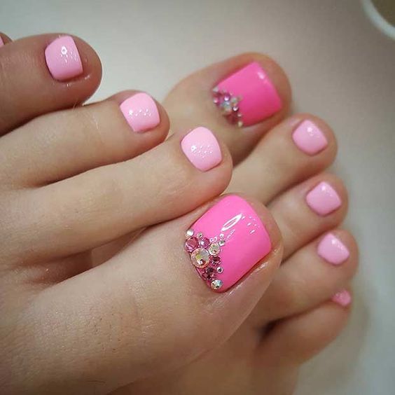 48+ Peaceful Pink Toe Nail Designs 2024