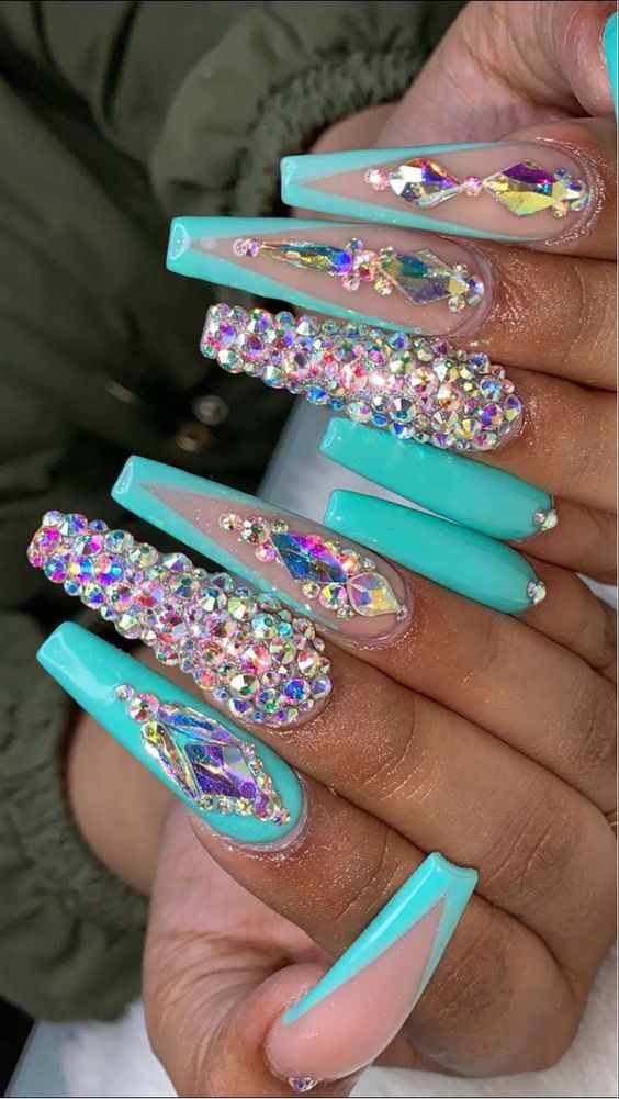 40+ Trending Nail Designs With Diamonds 2024