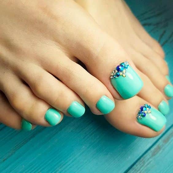 41+ Beautiful Toe Nail Designs With Diamonds 2024