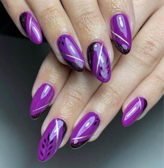 21+ Dark Purple Nail Designs 2024