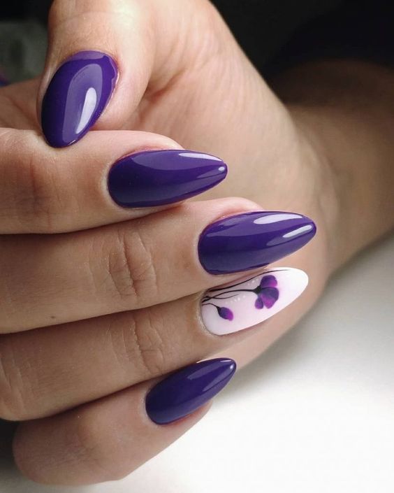 21+ Dark Purple Nail Designs 2024