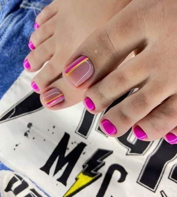 48+ Peaceful Pink Toe Nail Designs 2024