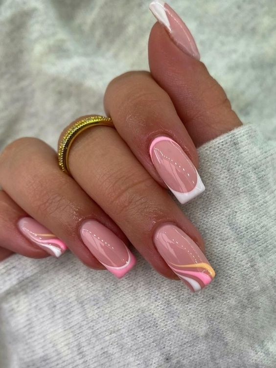 31+ Beautiful Square French Nail Designs 2024