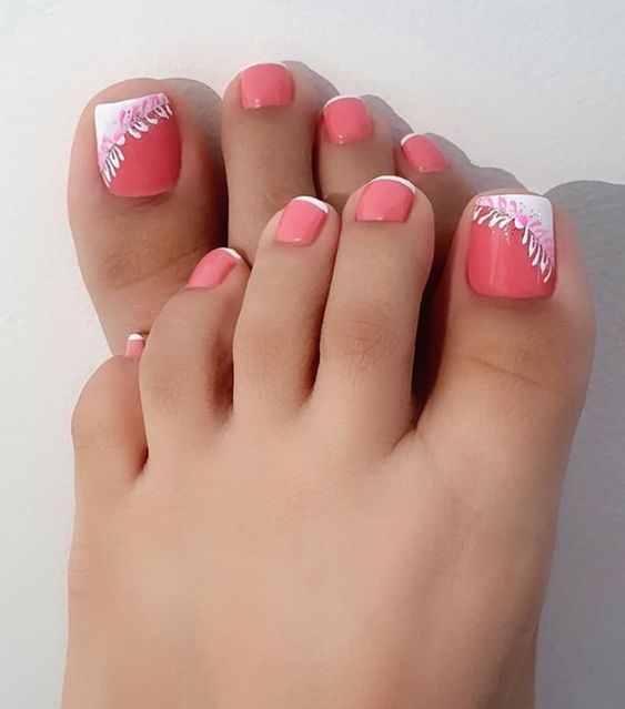 48+ Peaceful Pink Toe Nail Designs 2024