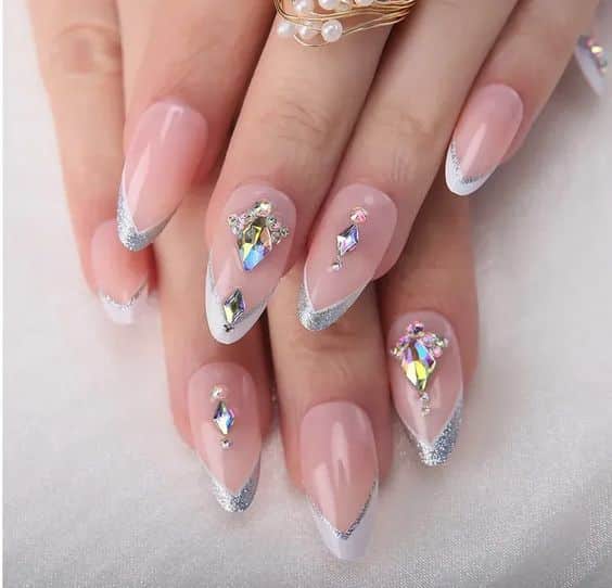 40+ Trending Nail Designs With Diamonds 2024