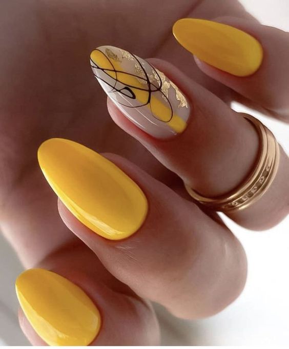 27+ Summer Yellow Nail Designs 2024