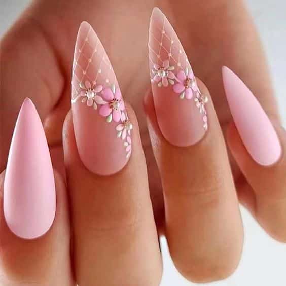 24+ Spring Flower Nail Designs 2024