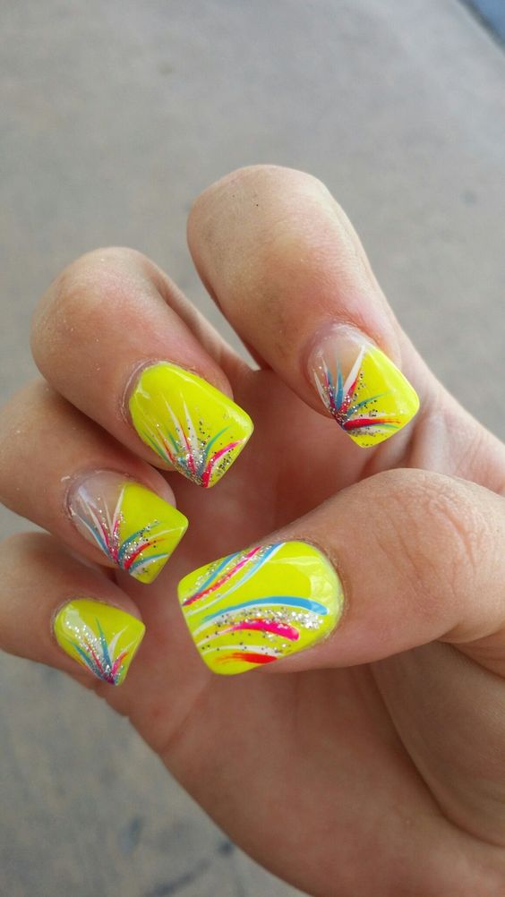 27+ Summer Yellow Nail Designs 2024