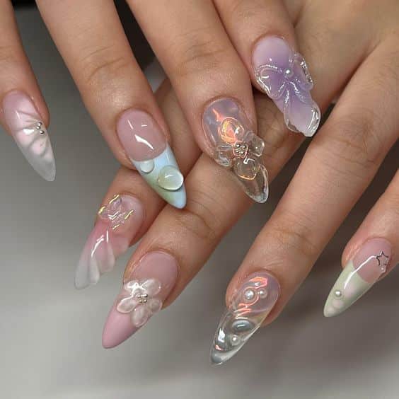 25+ Tropical Flower Nail Designs 2024