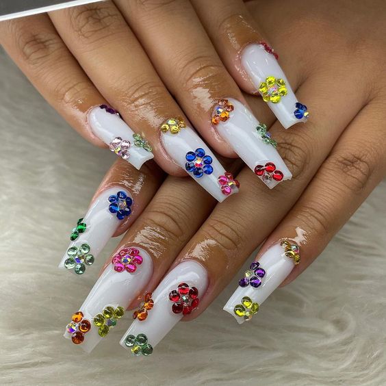 40+ Trending Nail Designs With Diamonds 2024