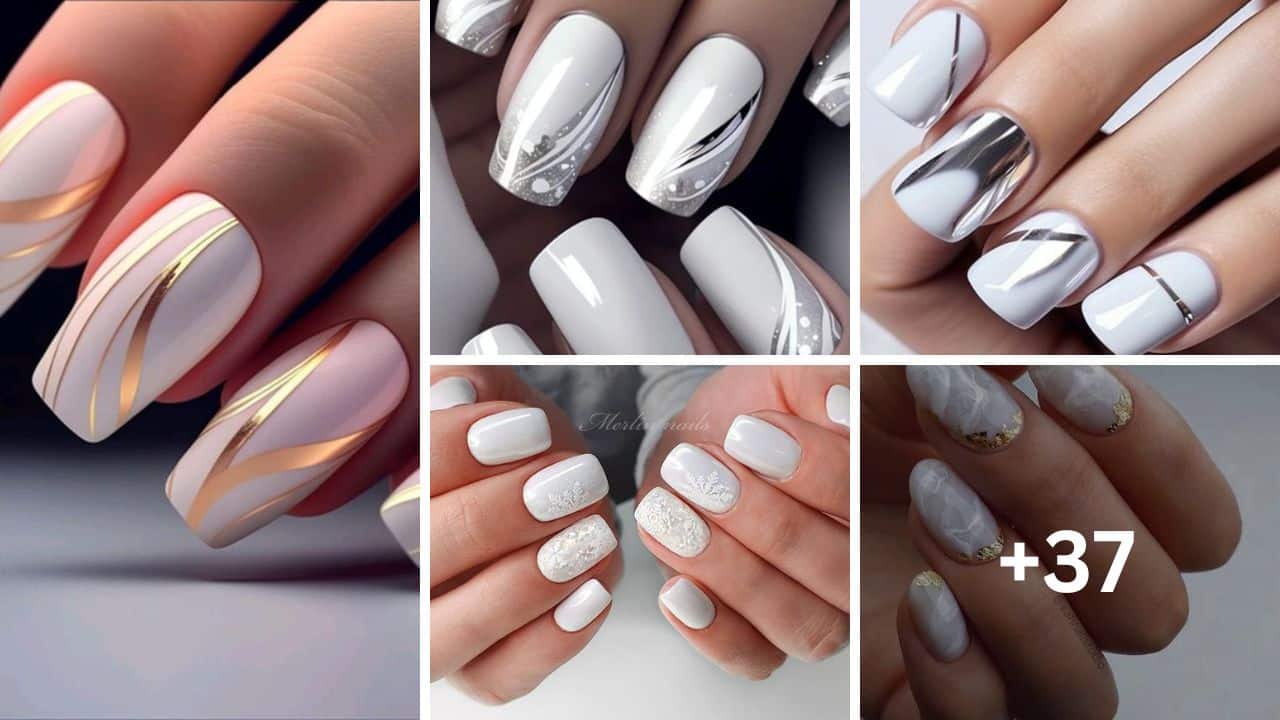 37+ Superb White Chrome Nail Designs 2024