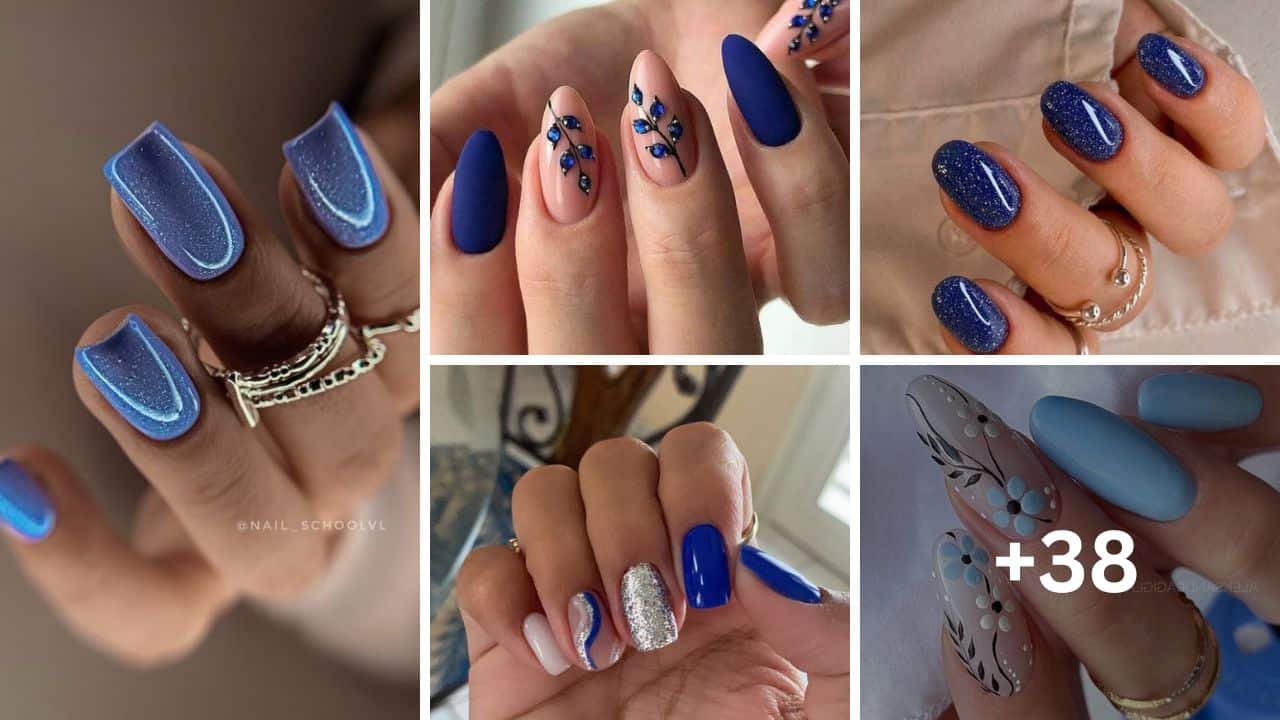 38+ Fabulous Blue Prom Nails 2024