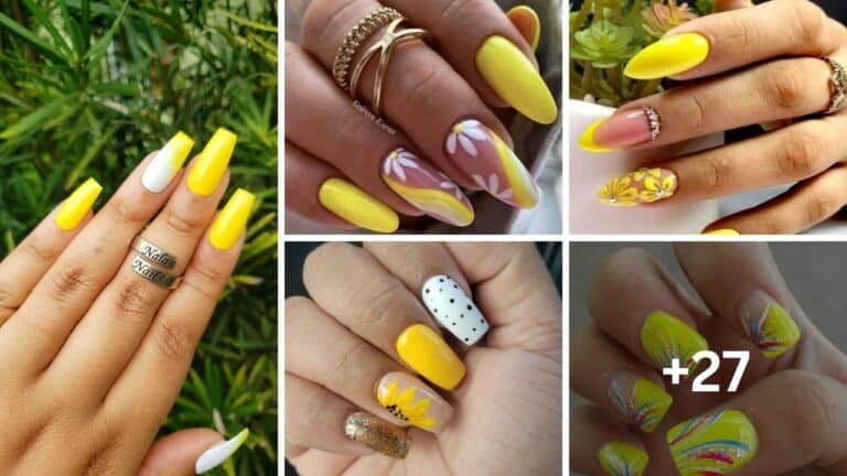 27+ Summer Yellow Nail Designs 2024