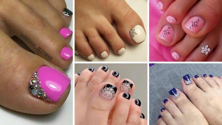 41+ Beautiful Toe Nail Designs With Diamonds 2024