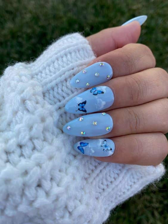 26+ Sky Blue Nail Designs 2024