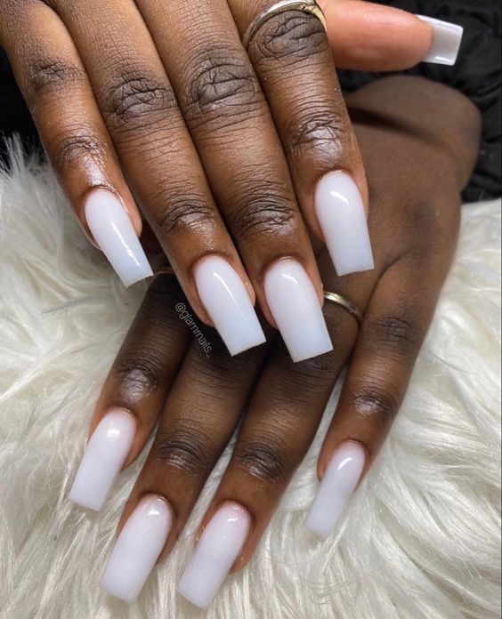 28+ Beautiful Cute White Nail Designs 2024