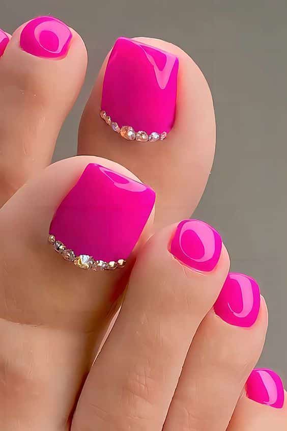 48+ Peaceful Pink Toe Nail Designs 2024