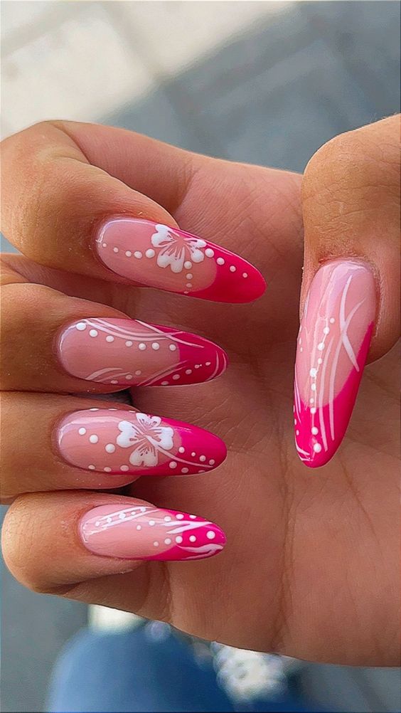 25+ Tropical Flower Nail Designs 2024