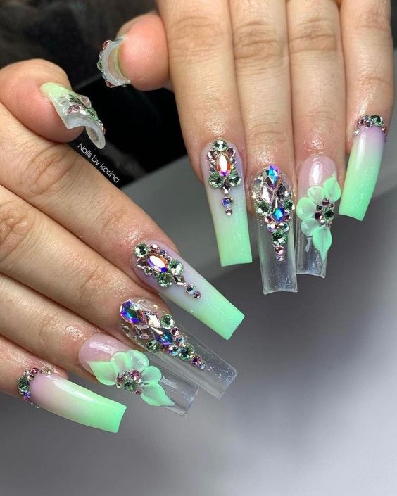 40+ Trending Nail Designs With Diamonds 2024